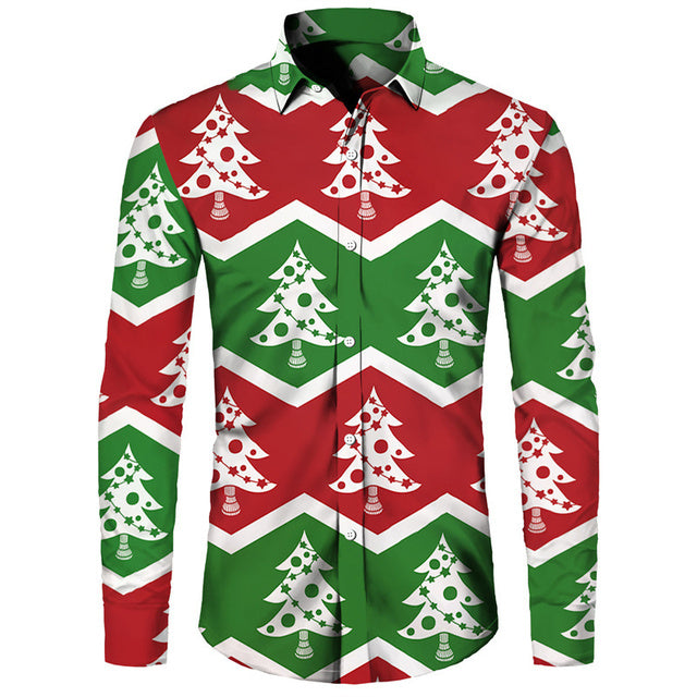 Festive Hawaiian Men's Polyester Shirt