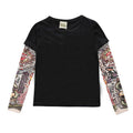 Ancient Energy tattoo boy t-shirt featuring a bold tattoo-inspired graphic design on a casual black shirt.