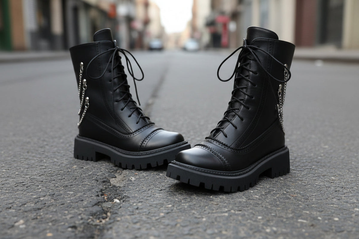 Women’s Chunky Heel Mid-Calf Dr. Style Boots – Large Size Fall & Winter Boot