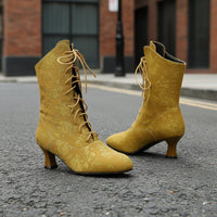 Women’s Pointed-Toe Kitten-Heel Boots | Autumn Winter Chic