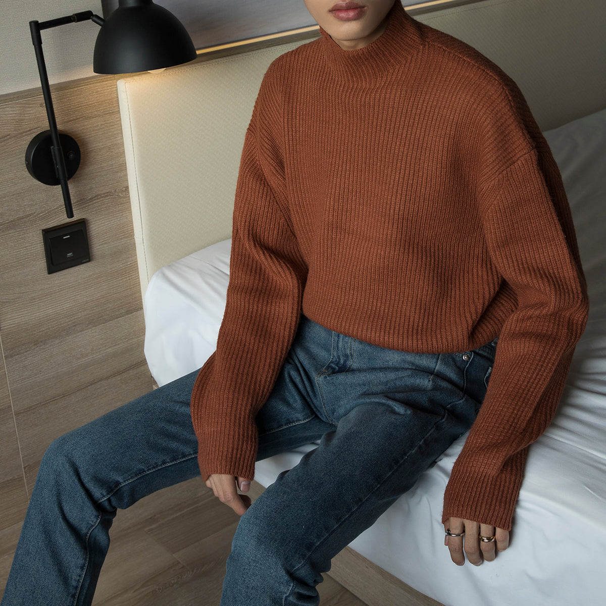 Men's Mid-Neck Knit Pullover