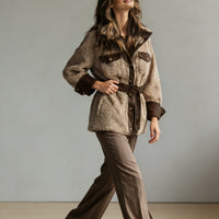 Women’s Vintage PU Leather Jacket – Lamb Fur Lined Autumn Winter Coat