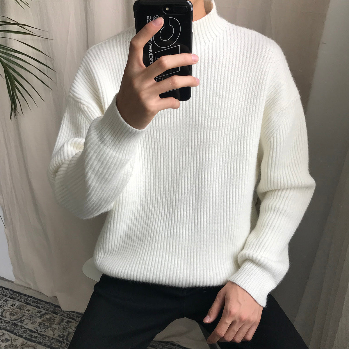 Men's Mid-Neck Knit Pullover
