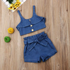 Children's girls' suspender skirt by Ancient Energy, featuring a cute and comfortable design, ideal for kids' casual wear.