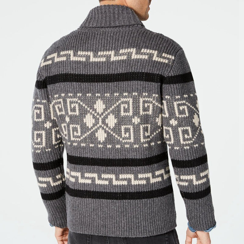 Men's Elegant Long Sleeve Knit Cardigan