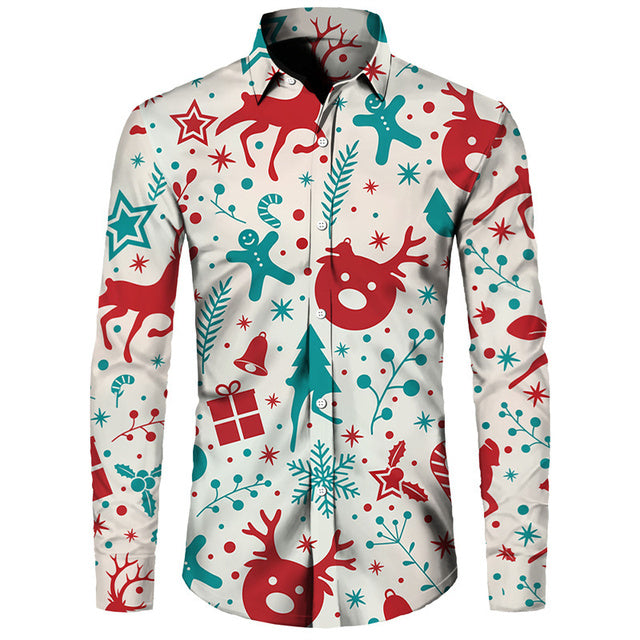 Festive Hawaiian Men's Polyester Shirt