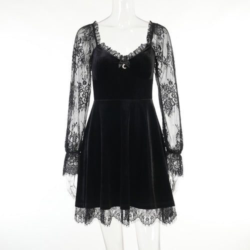 Chic Euro-American Lace Hip-Hop Dress