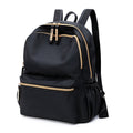 Black waterproof Oxford backpack for women by Ancient Energy, featuring a stylish school bag design with multiple compartments.