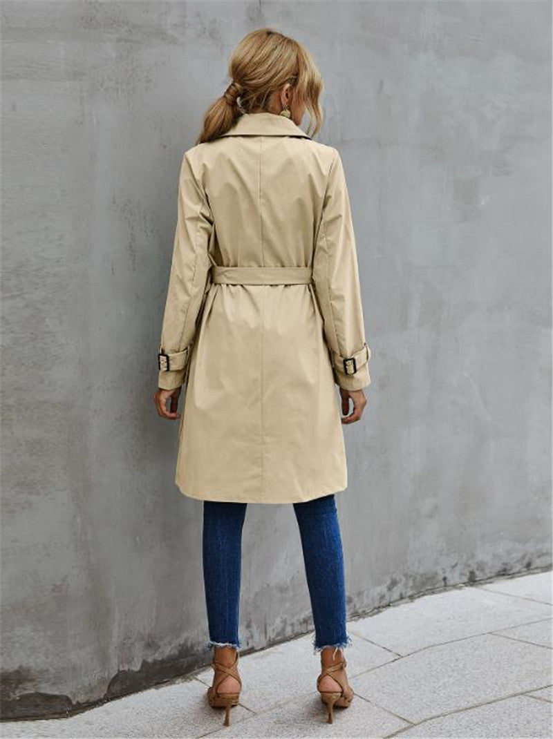 Chic Women's Double Breasted Trench Coat