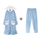 Comfy Cartoon Velvet Pajama Set