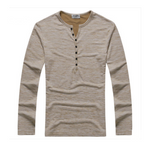 Men's Classic Henley Long Sleeve Tee