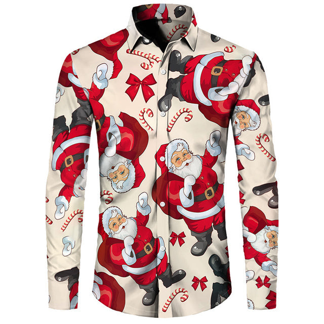 Festive Hawaiian Men's Polyester Shirt