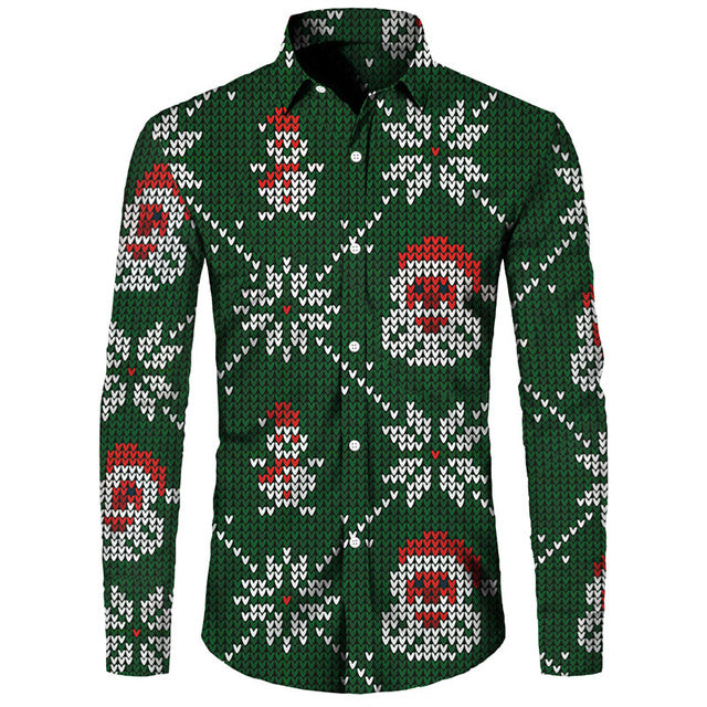 Festive Hawaiian Men's Polyester Shirt