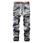 Retro Straight-Leg Tie-Dye Jeans