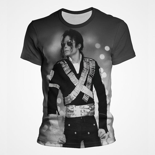 Michael Jackson 3D Street Style Men's Tee