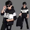 Casual boys' sport suit set by Ancient Energy with three pieces, featuring comfortable fabric, stylish design, and vibrant colors.