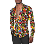 Festive Hawaiian Men's Polyester Shirt