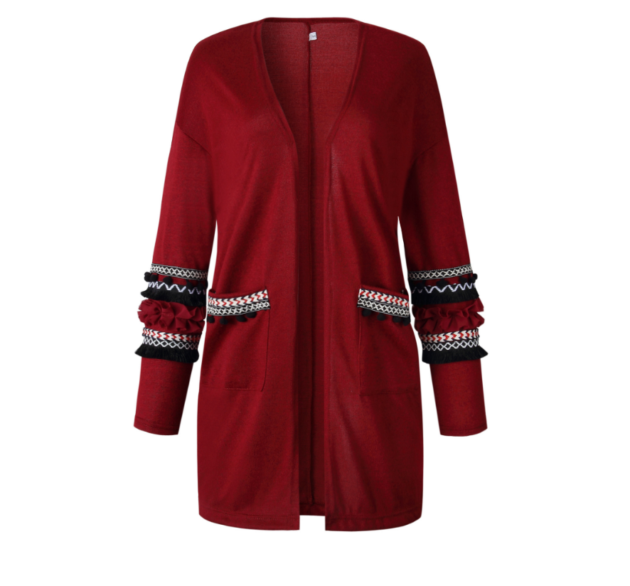 Chic Long Sleeve Women's Cardigan Coat