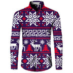 Festive Hawaiian Men's Polyester Shirt