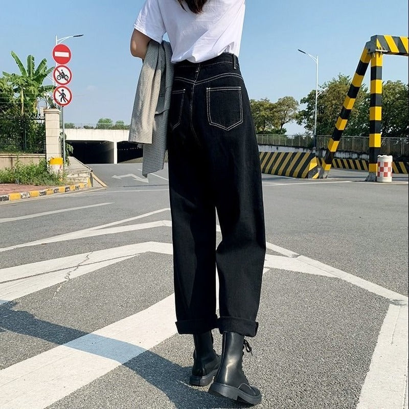 Chic Streetwise Loose Fit Jeans