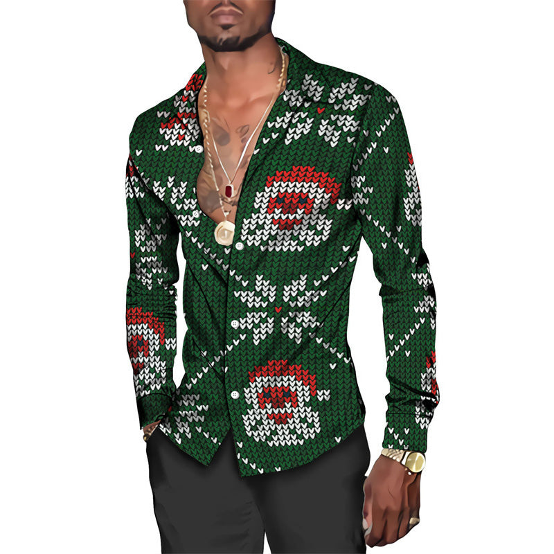 Festive Hawaiian Men's Polyester Shirt