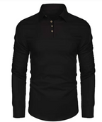 Men's Essential Linen-Cotton Long Sleeve Shirt