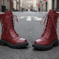 Women’s Chunky Heel Mid-Calf Dr. Style Boots – Large Size Fall & Winter Boot