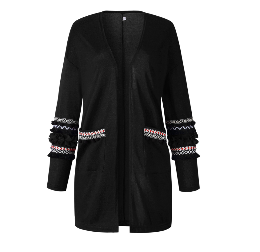 Chic Long Sleeve Women's Cardigan Coat