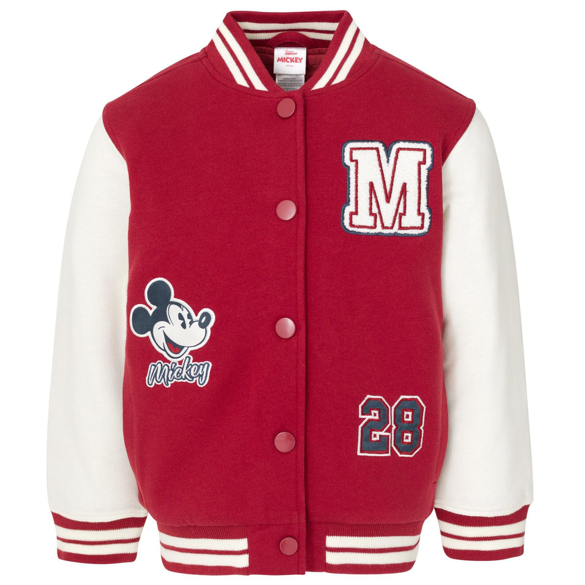 Disney Mickey Varsity Toddler Jacket Maroon 3T