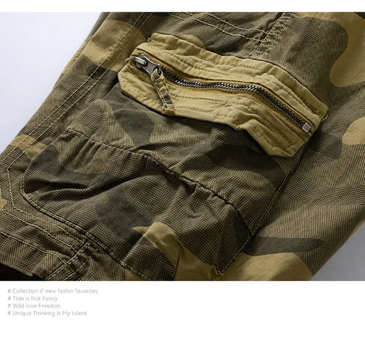 Men's Summer New Camouflage American Street Outdoor Tooling Shorts Stretch Cross-border for Amazon 9383