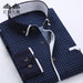Slim-fit Business Dress Men's Shirt Fashionable Printed Thin Casual Shirt Youth Long-sleeved Fashionable All-match Top for Men