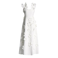 High-grade Stitching Three-dimensional Flower Sling Dress