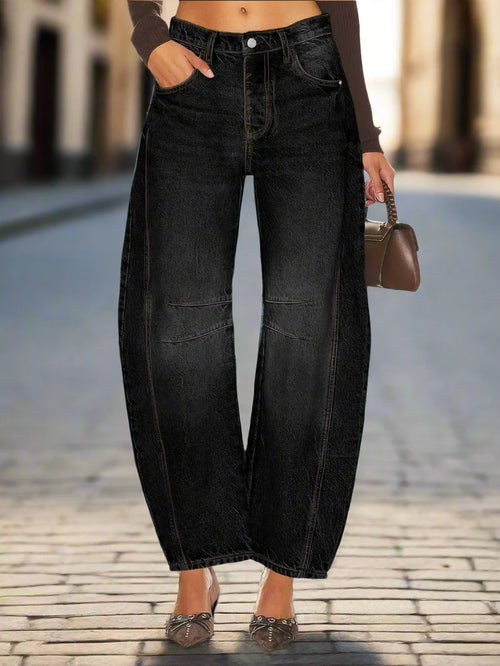 Women’s Elastic Waist High Waisted Jeans