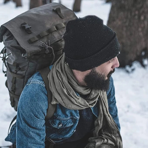 Unisex Knitted Hats Cycling Cotton Cap Multifunctional Winter Beanie Hat Running Sleeping Outdoor Mountaineering Skiing Riding