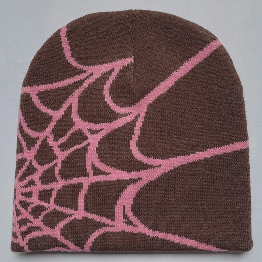New model Winter Knitted Hat Four Seasons Men's and Women's Universal Y2K Knit Hat Spider Web Riding Outdoor Sports Fashion Hat