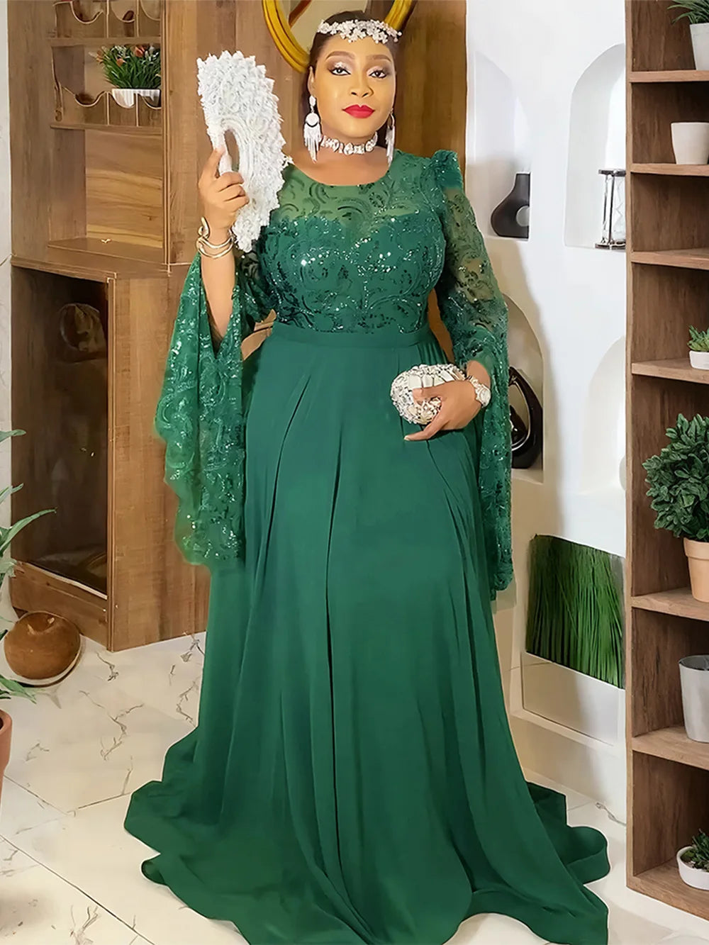 Elegant African Dresses for Women New Africa Clothing Plus Size Wedding Party Long Dress Dashiki Ankara Outfits Robe