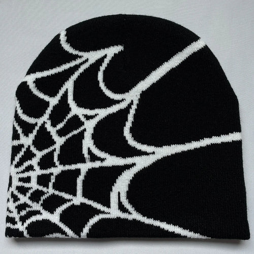 New model Winter Knitted Hat Four Seasons Men's and Women's Universal Y2K Knit Hat Spider Web Riding Outdoor Sports Fashion Hat