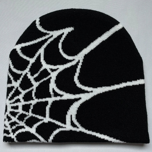 New model Winter Knitted Hat Four Seasons Men's and Women's Universal Y2K Knit Hat Spider Web Riding Outdoor Sports Fashion Hat