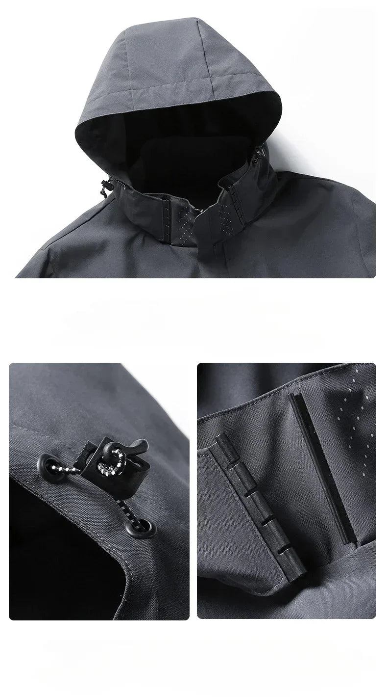 Chubasquero ligero e impermeable para hombre, para exteriores, ciclismo, con capucha, ropa de calle, chaqueta cortavientos para senderismo, escalada, chaquetas de exterior