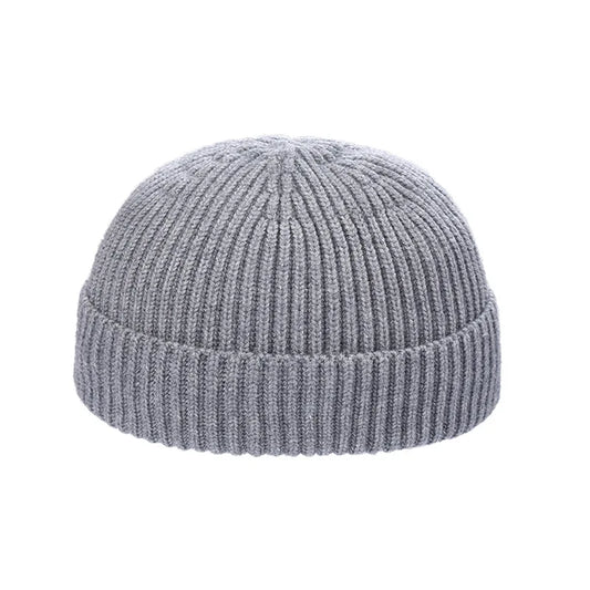 Winter Knitted Hat Warm Outdoor Sport Cold Protection Running Beanie Cap Elastic Thermal Cycling Skull Roll-up Cuffed Cap