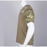 Mens Camouflage Shirts Tees Tactical Combat Shirt Hunting Clothes Tops Workout Clothing Outdoor Breathable Camo T Shirt