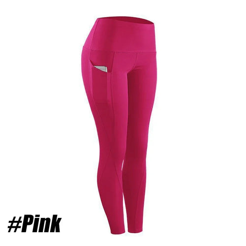 1PC Plus Size Pocket Yoga Pants Women Solid Fitness Sports Leggings High Waist Elastic Gym Tights Female Running Trousers XXXL