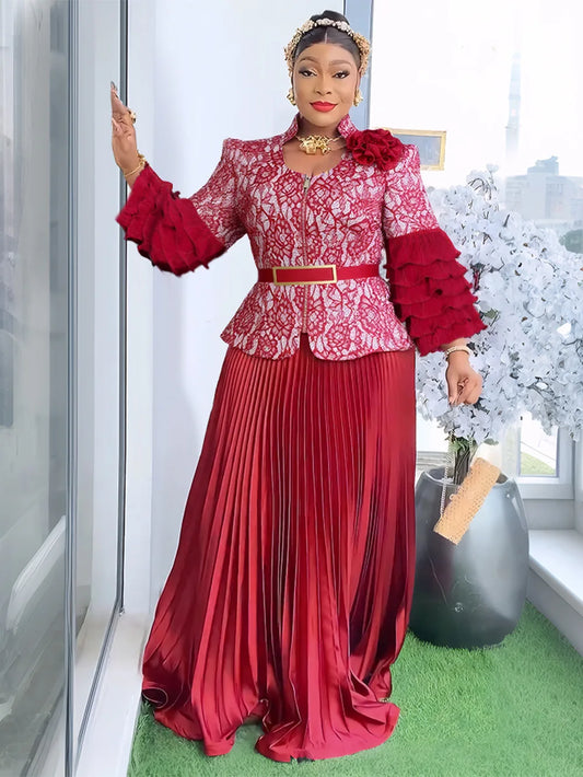 Elegant African Dresses for Women New Africa Clothing Plus Size Wedding Party Long Dress Dashiki Ankara Outfits Robe