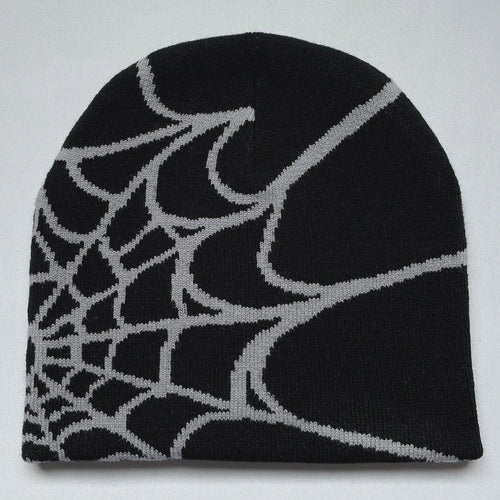 New model Winter Knitted Hat Four Seasons Men's and Women's Universal Y2K Knit Hat Spider Web Riding Outdoor Sports Fashion Hat