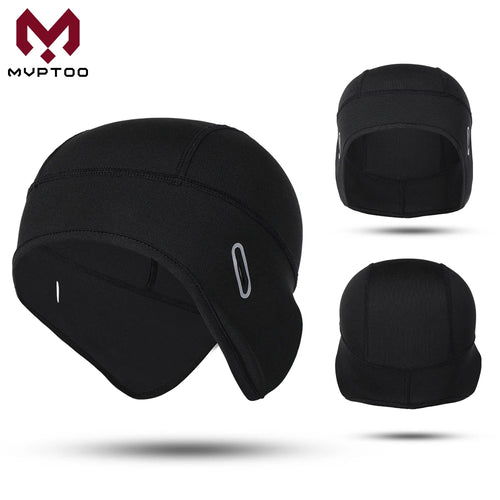 Winter Thermal Hats Fleece Beanies Ear Warmer Outdoor Sports Ski Snowboard Running Cycling Bike Soft Stretchy Cap Headwear Men