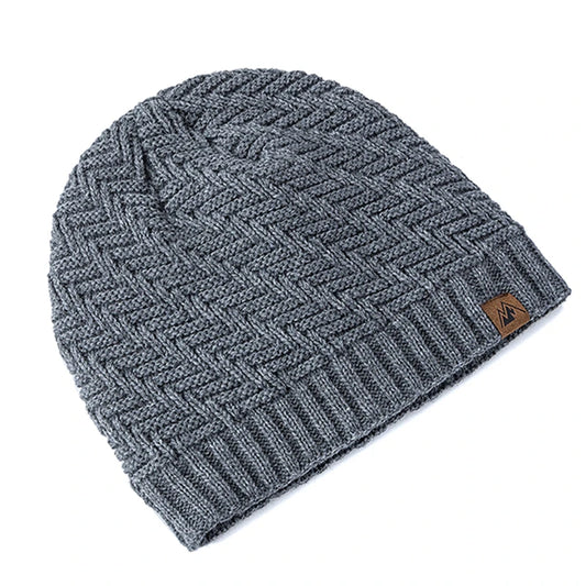 Unisex Peak Labal Winter Hats Fashion Knitted Hats For Men And Women Beanie Cap Outdoor Plush Fur Lined Warm Sports Hats