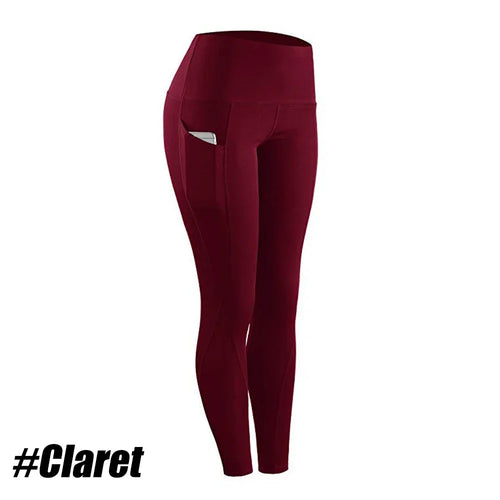 1PC Plus Size Pocket Yoga Pants Women Solid Fitness Sports Leggings High Waist Elastic Gym Tights Female Running Trousers XXXL