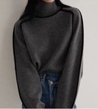 Mid-Collar Knit Sweater