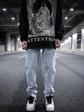 Casual Washed Distressed Jeans