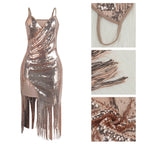 Glamour Nights Sequin Fringe Dress